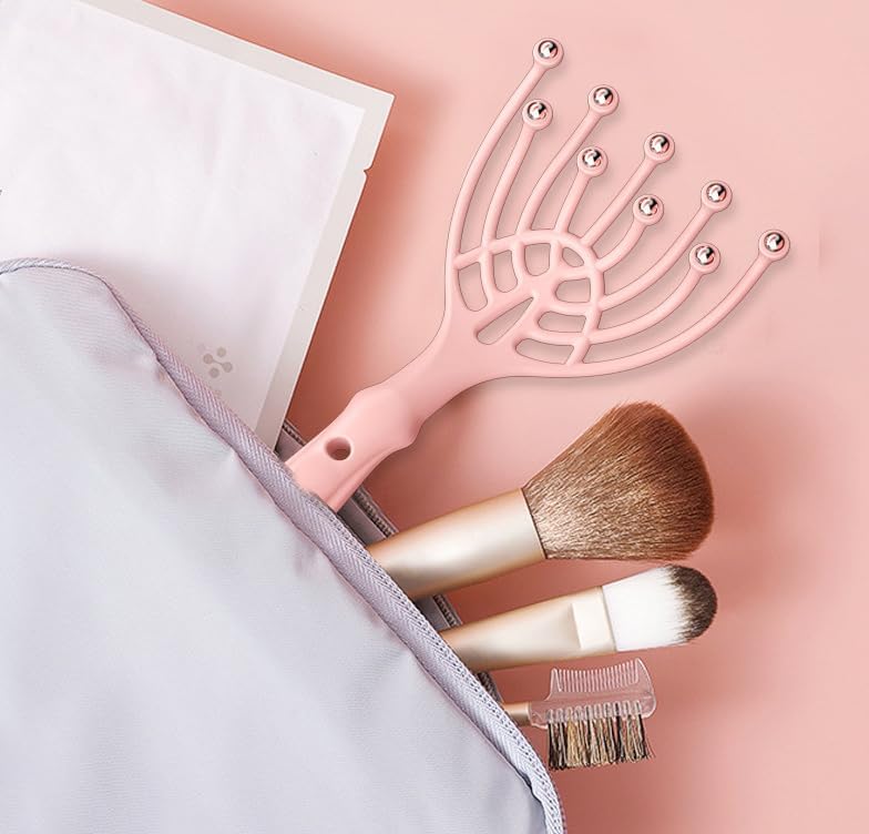 1 Pc Head Massager Scalp & Neck, 9 Claws Steel Ball Comb Roller, Handheld Relax Spa Hair Care for Stress Relief