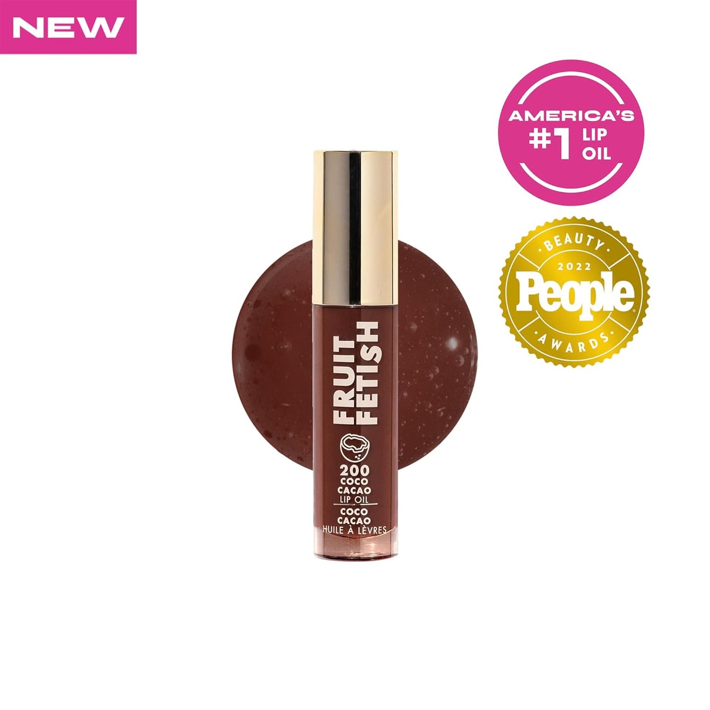 Milani Fruit Fetish Lip Oil with Vitamin E for Instant Hydration, Fruit Extract Infused Lip Treatment and Moisturizing Lip Gloss - Coco Cacao