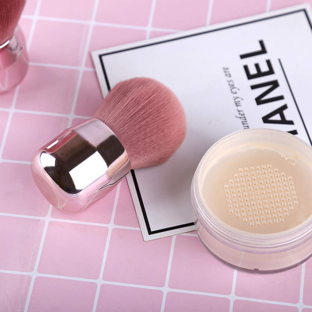 Foundation Brush,Daubigny Large Pink Powder Brush Flat Arched Premium Durable Kabuki Makeup Brush Perfect For Blending Liquid,Cream and Flawless Powder,Buffing, Blending,Concealer …