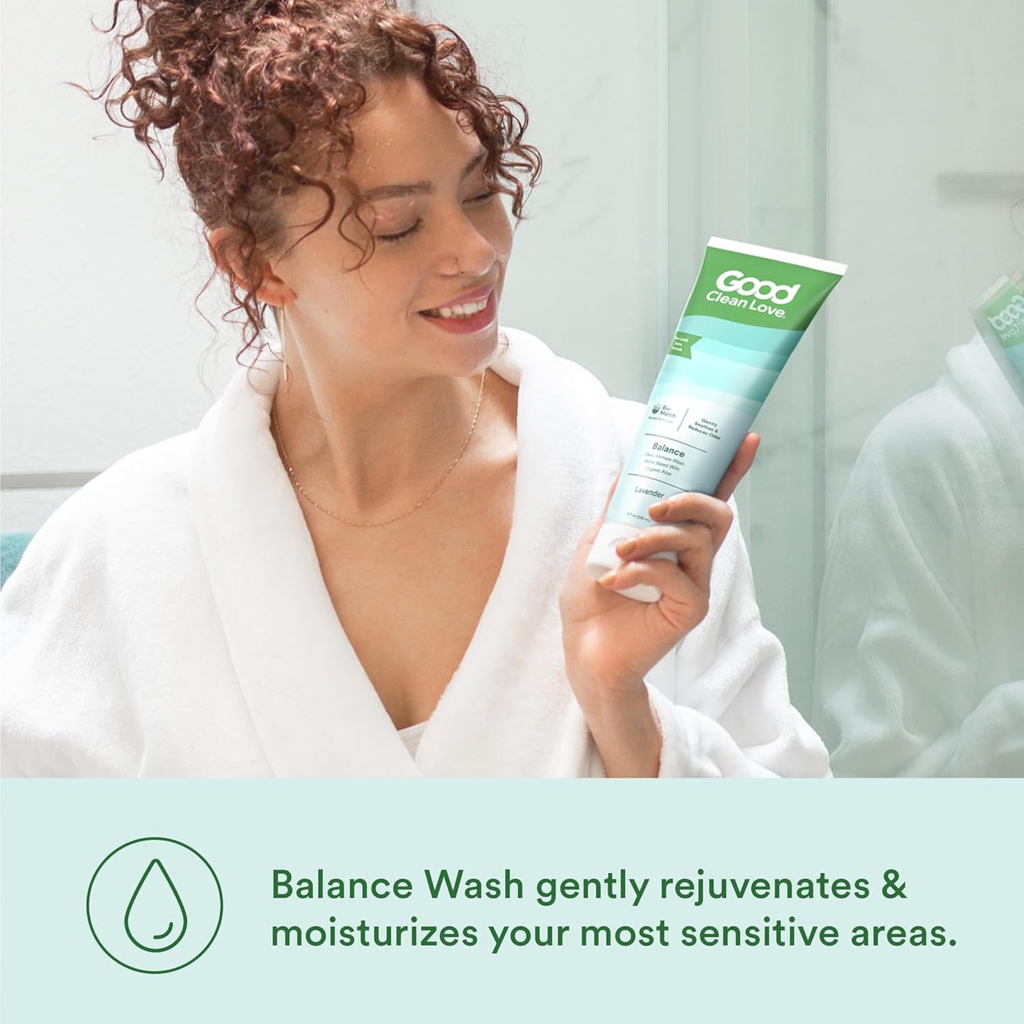 Good Clean Love Balance Feminine Wash, pH-Balanced Vaginal Moisturizer Cleanser for Women with Natural Ingredients, Gentle Cleansing Feminine Care Product, Reduces Vaginal Dryness & Odor, 8 Oz