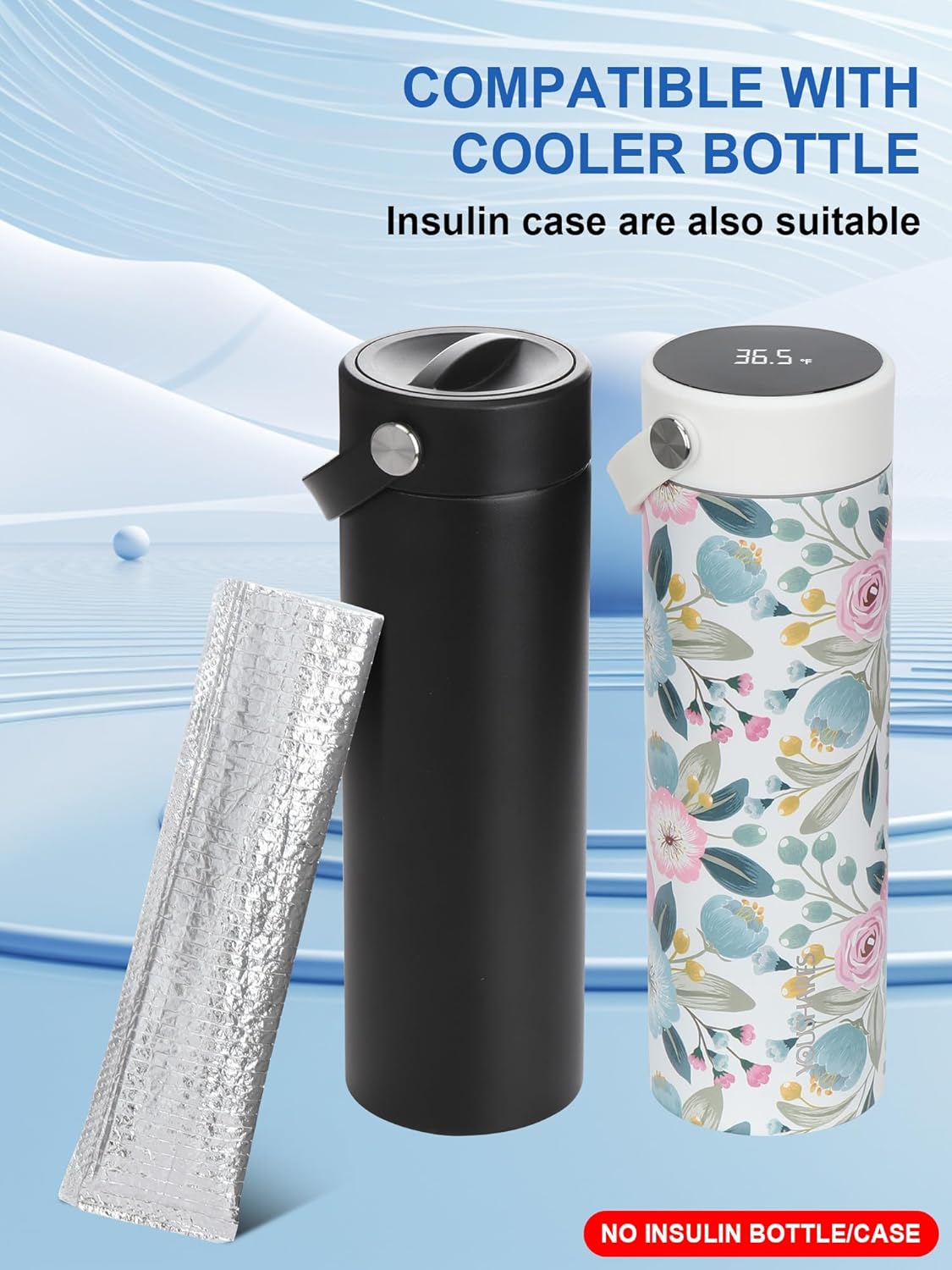 YOUSHARES Insulin Vials Protective Bag - Aluminum Foil Insulated Sleeves Compatible with Diabetic Pens & Peptide Vial, Medicine Organizer Protector for Diabetes Cooler Bottle Travel Case