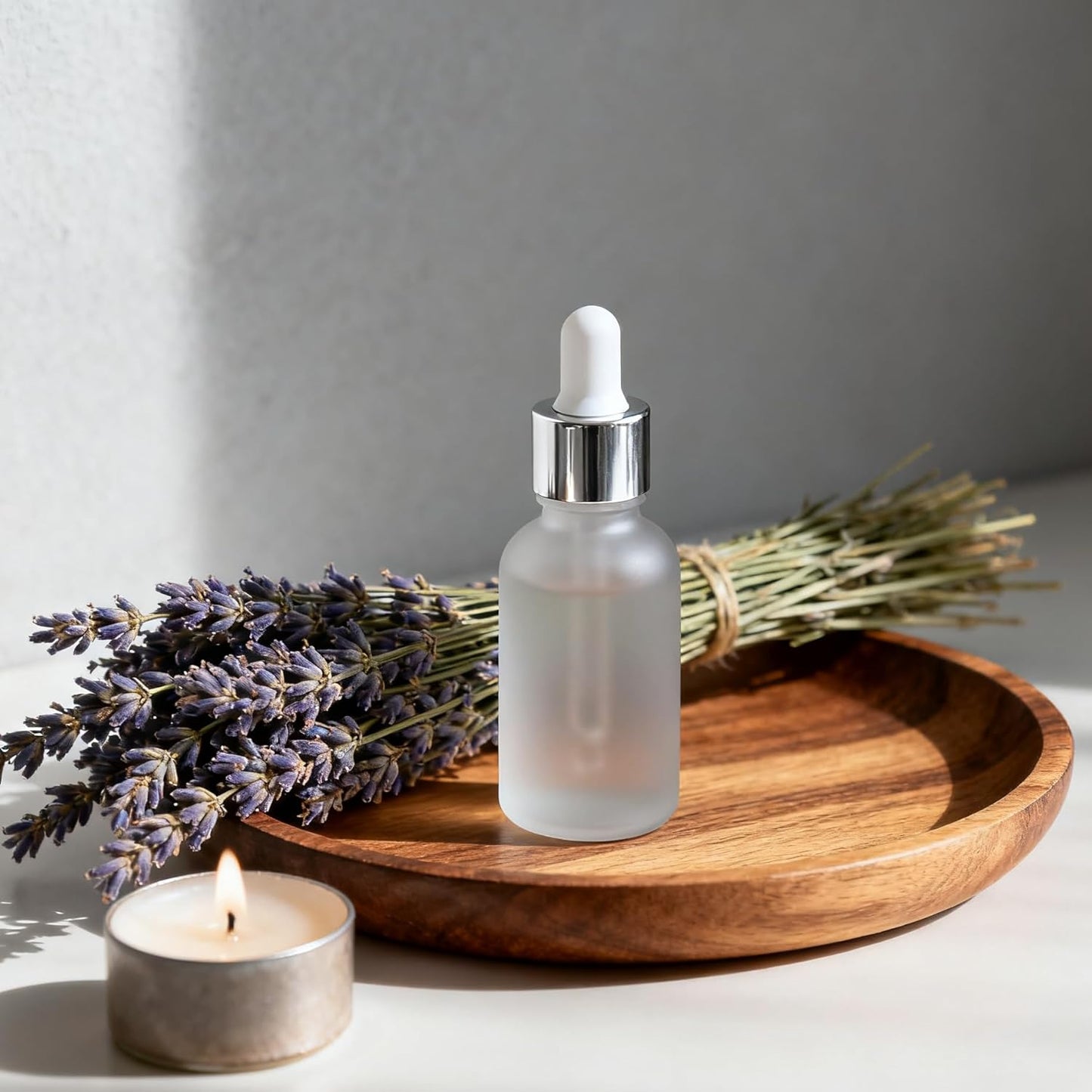 PrettyCare 24 pcs,Eye Dropper Bottle 0.5 oz( 15 ml Frosted Glass Bottles with Silver Caps, 2 Extra Measured Pipettes, 48 Labels, 2 Funnels Empty Tincture Bottles for Essential Oils