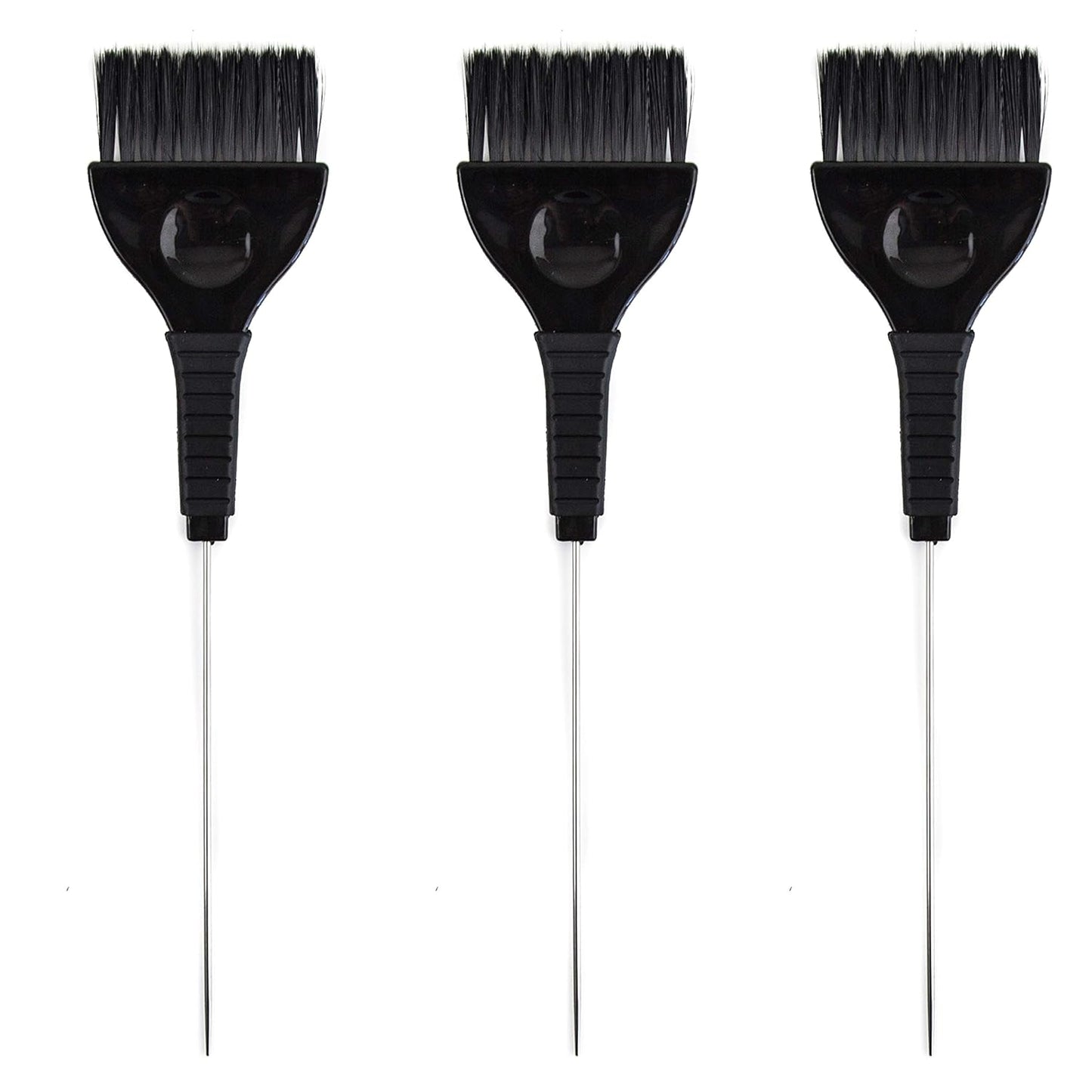 Pintail Hair Dye Brushes - 3 Tint Brushes for Hair Color - Pin Tail for Precise Sectioning - Hair Dye Brush Applicator - Color Brushes for Hair Salon (Black)