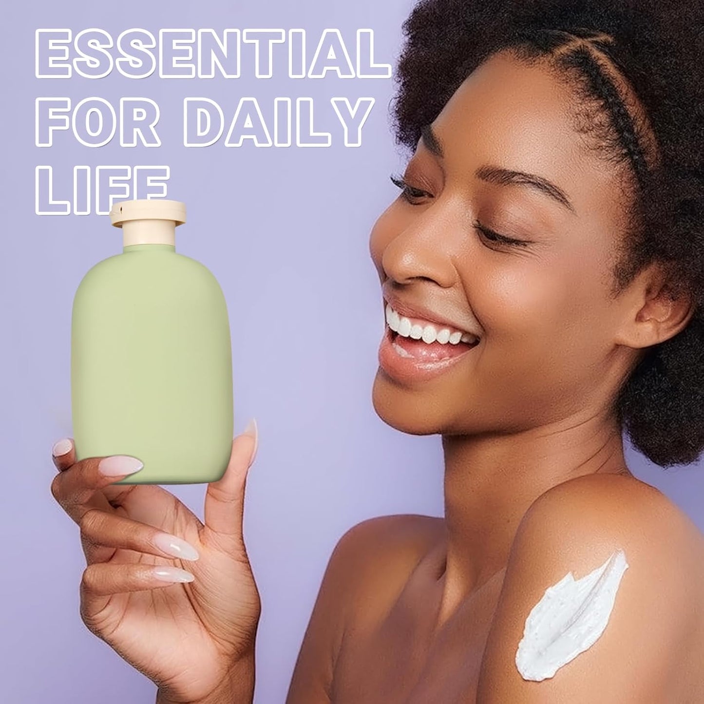 ASEVAT 8.8oz Travel Bottle with Flip Cap, Leak Proof Squeeze Bottles, Refillable Plastic Travel Containers for Creams, Lotion, Foundation, Shampoo, Conditioner