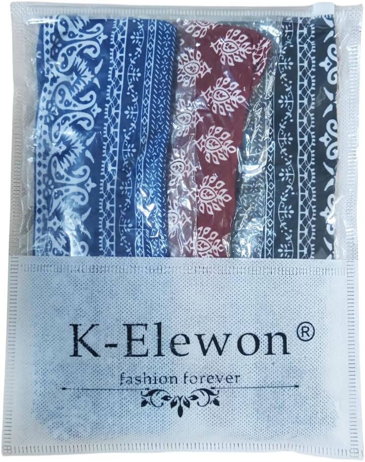 K-Elewon 3 Pack Women Wide Elastic Head Wrap Headband Sports yoga Hair Band
