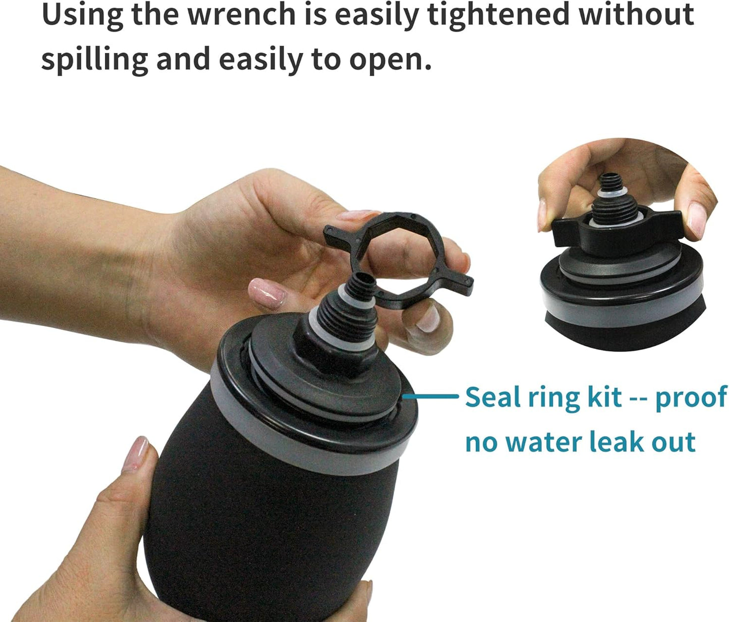 TopQuaFocus 14.5OZ Large Enema Bulb Kit Douche Bulb for Men Women Colon Cleaning Feminine Care Enemas -BPA and Phthalates Free Black