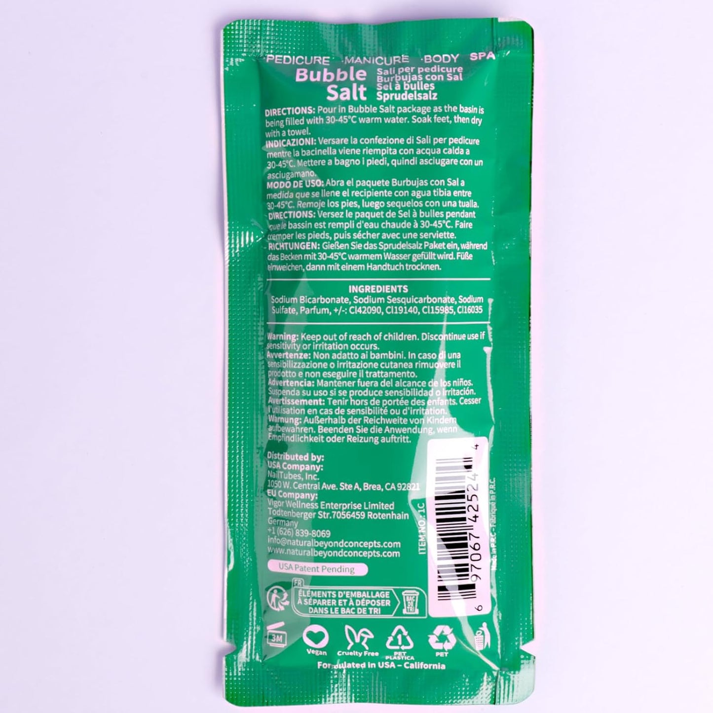 Pedicure Kit Foot Soak Set: Bubble Salt, Sugar Scrub, Massage Mask, Massage Lotion in a Box, 4 Step Foot Spa Kit for Dry Feet,Tired Feet (1 Set Eucalyptus)