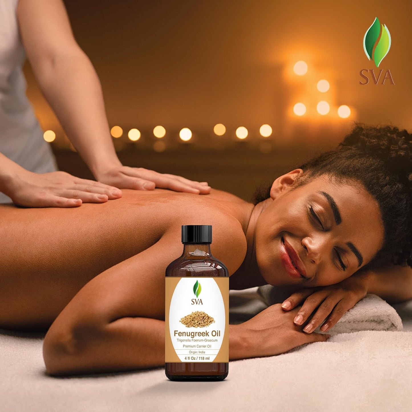 SVA Fenugreek Oil 4oz (118ml) Premium Carrier Oil with Dropper for Hair Care, Hair Oiling, Scalp Massage & Skin Care