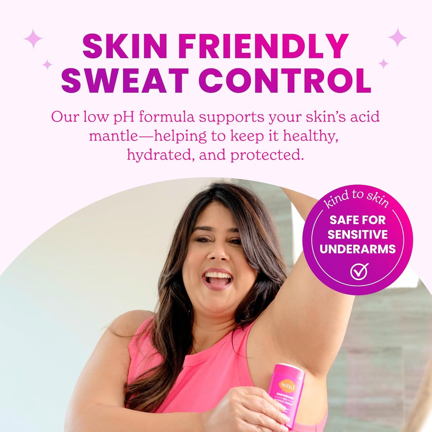 Lume Deodorant Plus Sweat Control - Smooth Solid Stick - Extra Strength Antiperspirant - 72 Hour Odor And Sweat Control - Baking Soda Free, Skin Loving - 2.6 ounce (Lavender Sage) Pack of 2