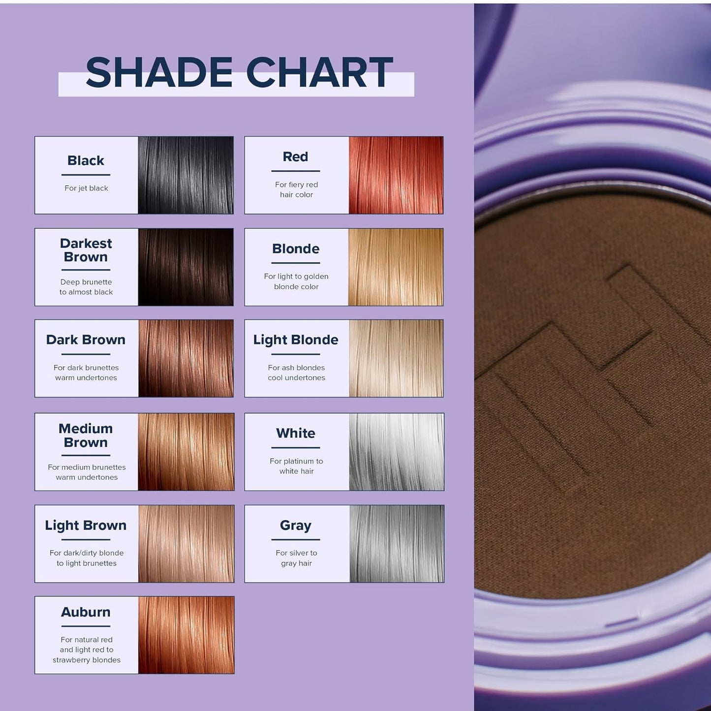 TRUHAIR Root & Scalp Cover Up Pressed Powder Compact, Waterproof, Weightless Hair Coverage & Bald Spot Concealing, Root Touch Up Hair Color for Gray Coverage & Thinning Areas, 0.35 Oz (White)