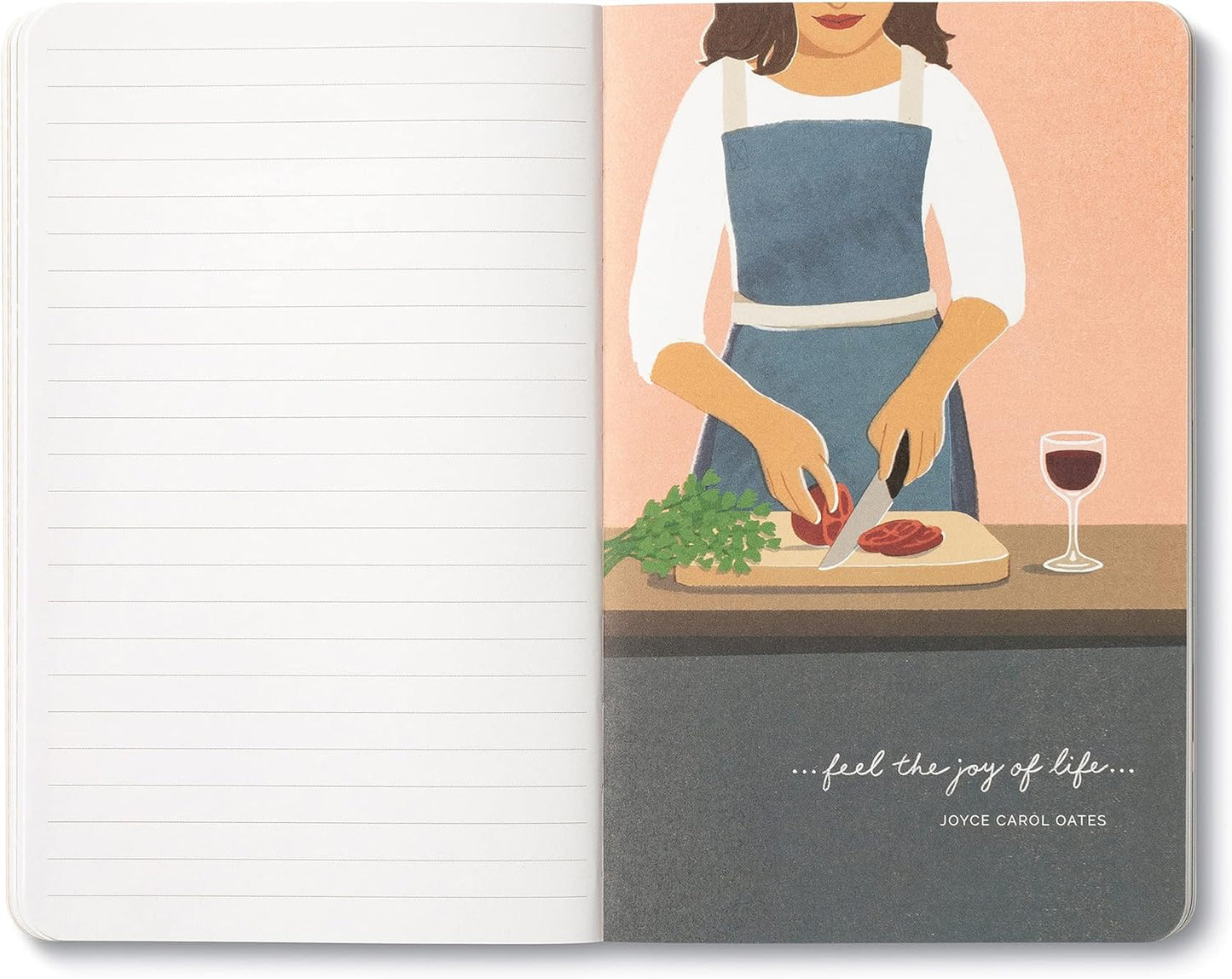 Compendium Softcover Journal - Life is to be enjoyed. – A Write Now Journal with 128 Lined Pages, 5″W x 8″H