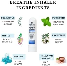 White Ink Breathe | Natural Essential Oil Inhaler Eucalyptus Peppermint | Congestion | Allergy | Focus | Aromatherapy Sinus Relief (1)
