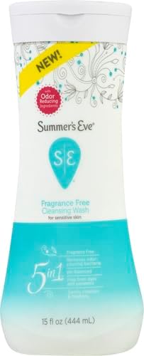 Summer's Eve Fragrance Free Gentle Daily All Over Feminine Body Wash, Removes Odor, Feminine Wash pH Balanced, 15 fl oz (Pack of 2)