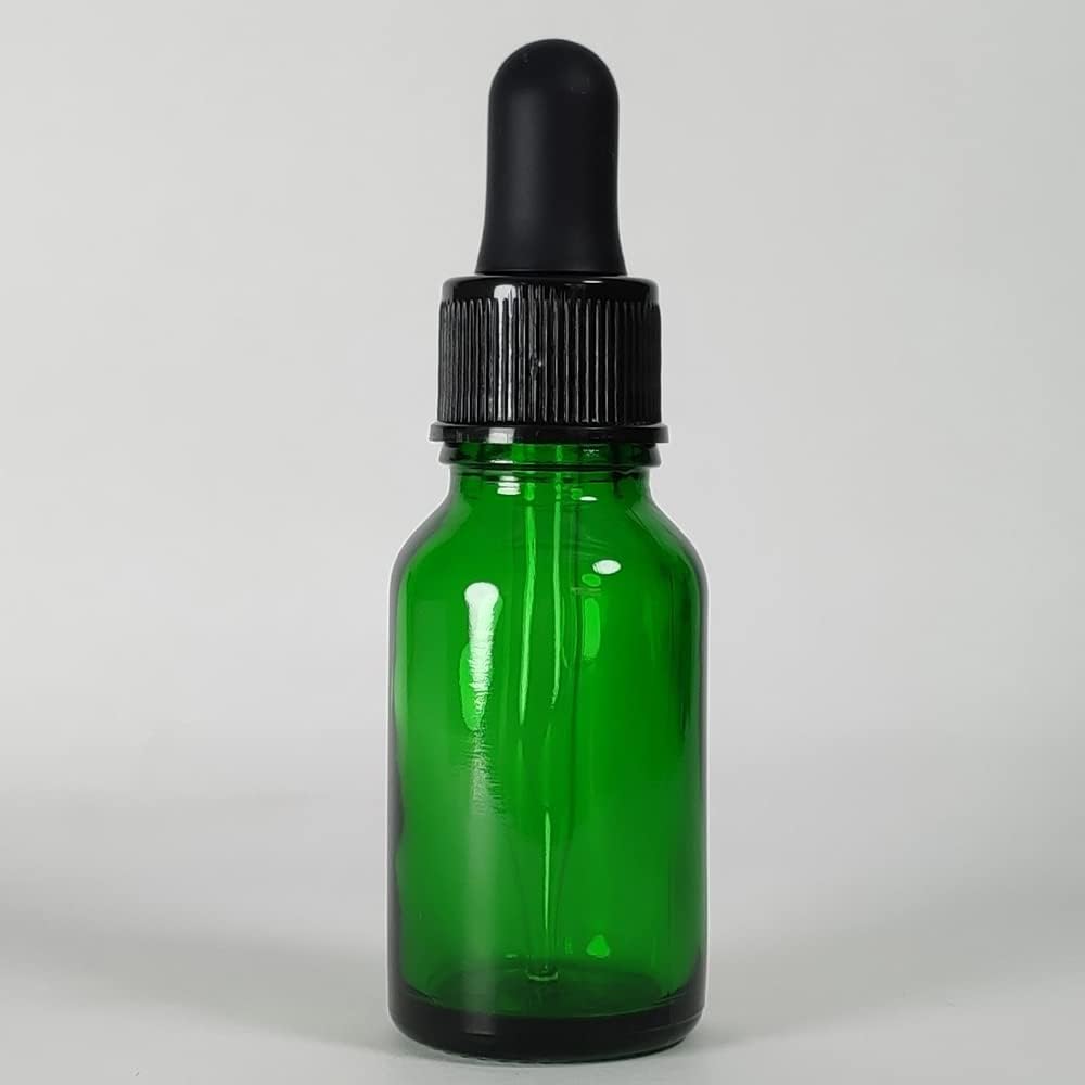 48Pack 15ml (1/2 oz) Glass Dropper Bottle. Essential Oil Bottle With Glass Eye Droppers. For Lab Bottles, Alcohol Bottles And Sterilize Water Bottles (Green)