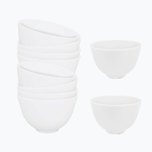 10 Pack Silicone Face Mask Mixing Bowls - Microwave & Freezer Safe, Non-Stick Esthetician Bowls for DIY Skincare, Clay Masks, Hair Color, 3.3-inch Esthetician Supplies(White)
