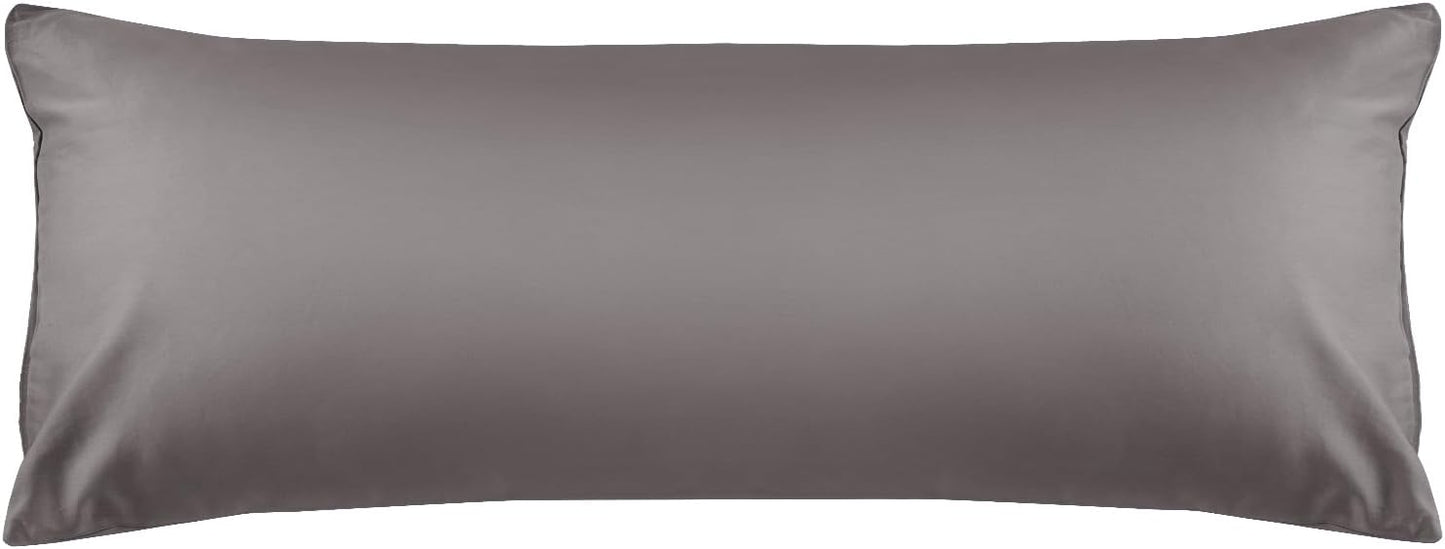 Warmstar Cotton Body Pillow Cover 1 Pack, 600 Thread Count Body Pillow case 20"x54", Long Body Pillow Case Cover Soft Breathable with Envelope Closure,Dark Grey