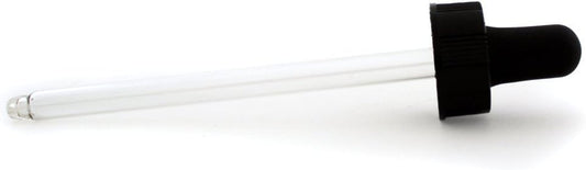 GreenHealth Glass Dropper [24/400] – Fits 4oz Bottles [24/400]– Reusable Glass Pipette with Black Rubber Bulb – Leak-Resistant Dropper Cap for Essential Oils, Serums, and DIY Blends