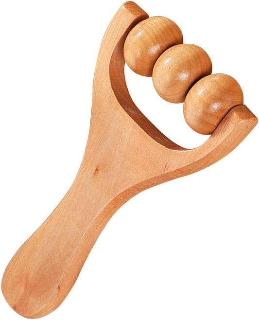 Relax Massage Ball Roller,Multi Functional Handheld Wooden Total Body Massager, Wooden Roller Massager Tool,1 Pieces.