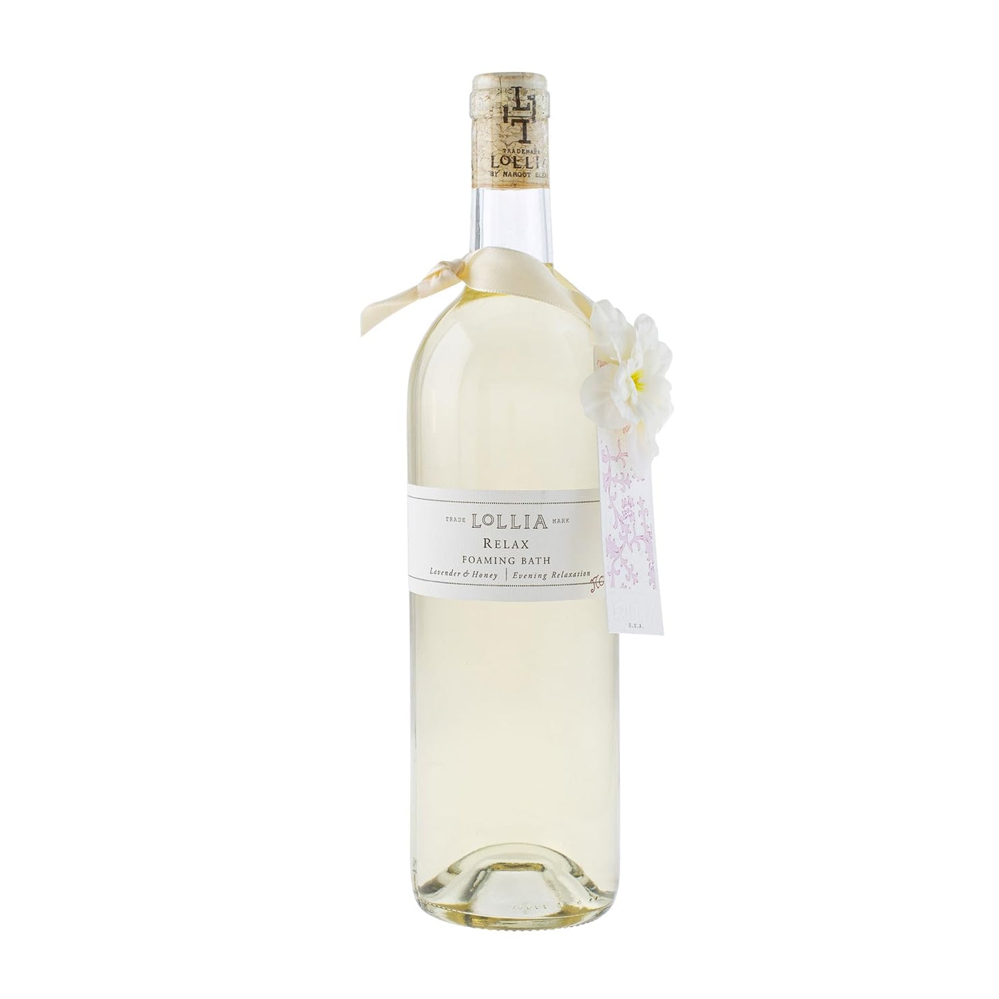 Lollia Relax Bubble Bath, 25 fl. oz., Lavender & Honey Scented Luxury Soap, Gentle & Moisturizing Fragranced Skin Care with Hydrating Ingredients for Women