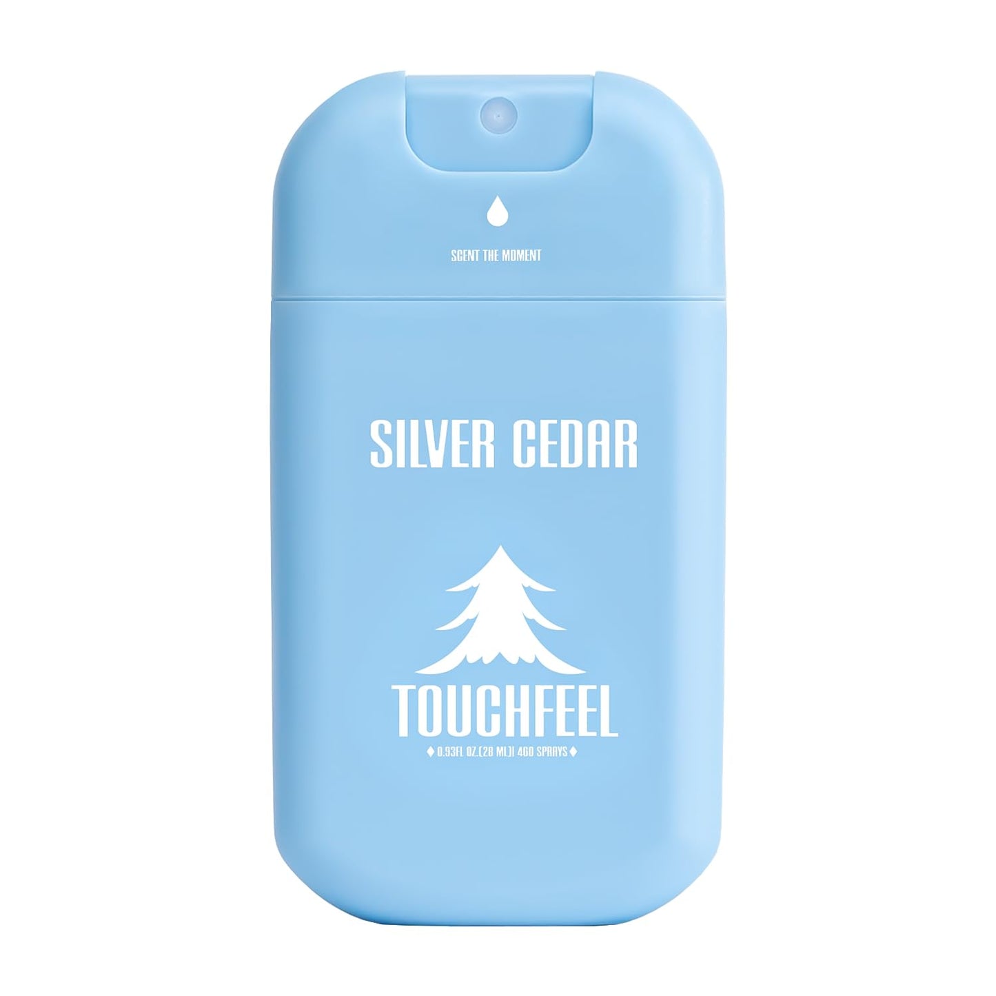 Spray Hand Sanitizer Travel Size Scented - Refillable Hydrating Hand Sanitizers Portable Design Travel Essentials (Silver Cedar) 0.93Fl Oz