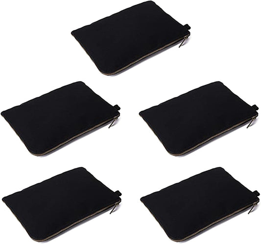 Zipper Pouch Storage Bag Simple and Stylish Women's Cosmetic and Travel Bag (Black-improved-5)