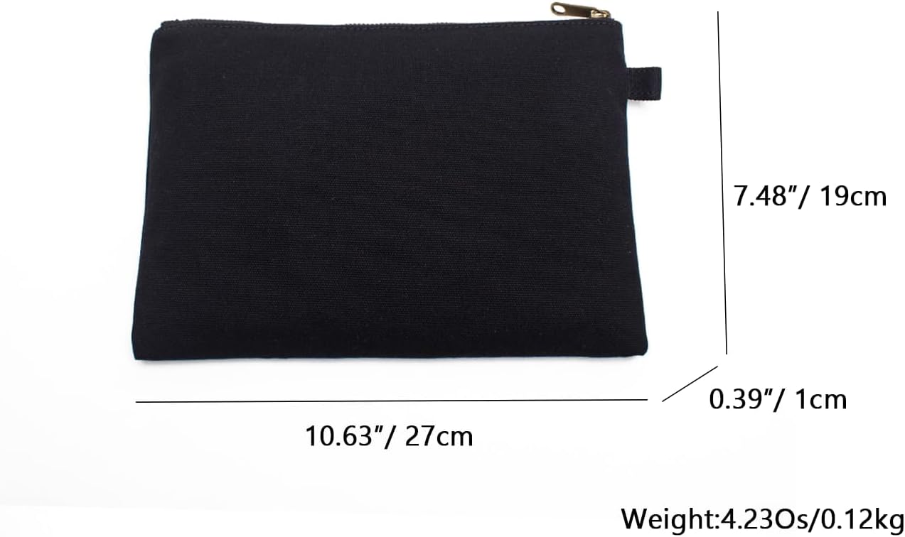 Zipper Pouch Storage Bag Simple and Stylish Women's Cosmetic and Travel Bag (Black-basic-3)