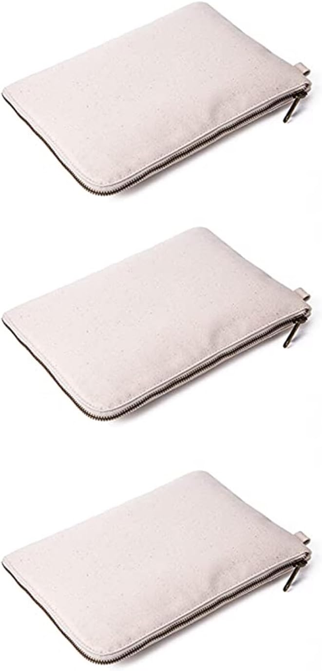 Zipper Pouch Storage Bag Simple and Stylish Women's Cosmetic and Travel Bag (Beige-improved-3)