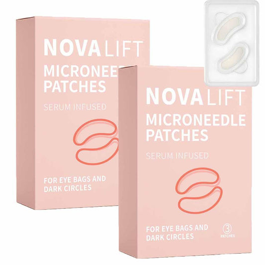 MicroGlow Eye Patches,Under Eye Patchs Hyaluronic Acid Eye Mask for Dark Circles for Women, Forehead Wrinkle & Smile Line Patches (2BOX(6 Pairs))