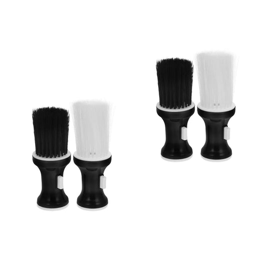 4 Pcs Barber Powder Brush Set Lightweight Neck Duster Hair Powder Duster for Barbers with Comfortable Grip Washable Hair Brushes for Salon and Home Use