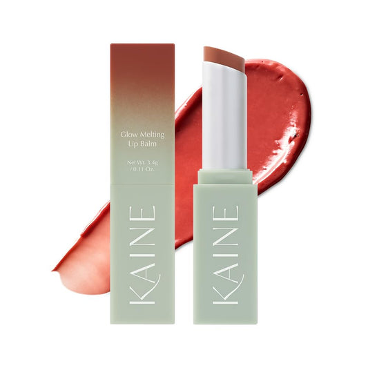 KAINE Glow Melting Lip Balm(WarmApricot) Vegan Hydrating Lip Balm with Natural Shine, Moisturizing & Nourishing Formula, Soft & Melting Textur 3.4g / 0.13 fl oz