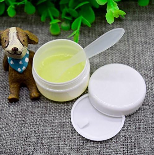 Empty White Silver Edge Portable Refillable Plastic Cosmetic Makeup Face Cream Jar Sample Container Bottle Pot (100ml(3.4oz)-6PCS)