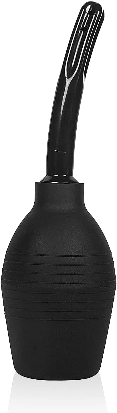 Enema Bulb for Men or Women - Douche Cleaner - 310 ml Capacity (Black Color)