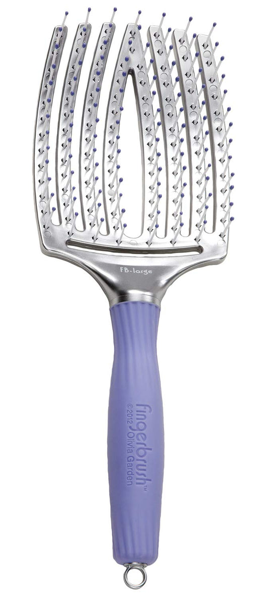 Olivia Garden Finger Brush Scalp-Hugging & Vented Paddle Hair Brush FB-LG (Large)