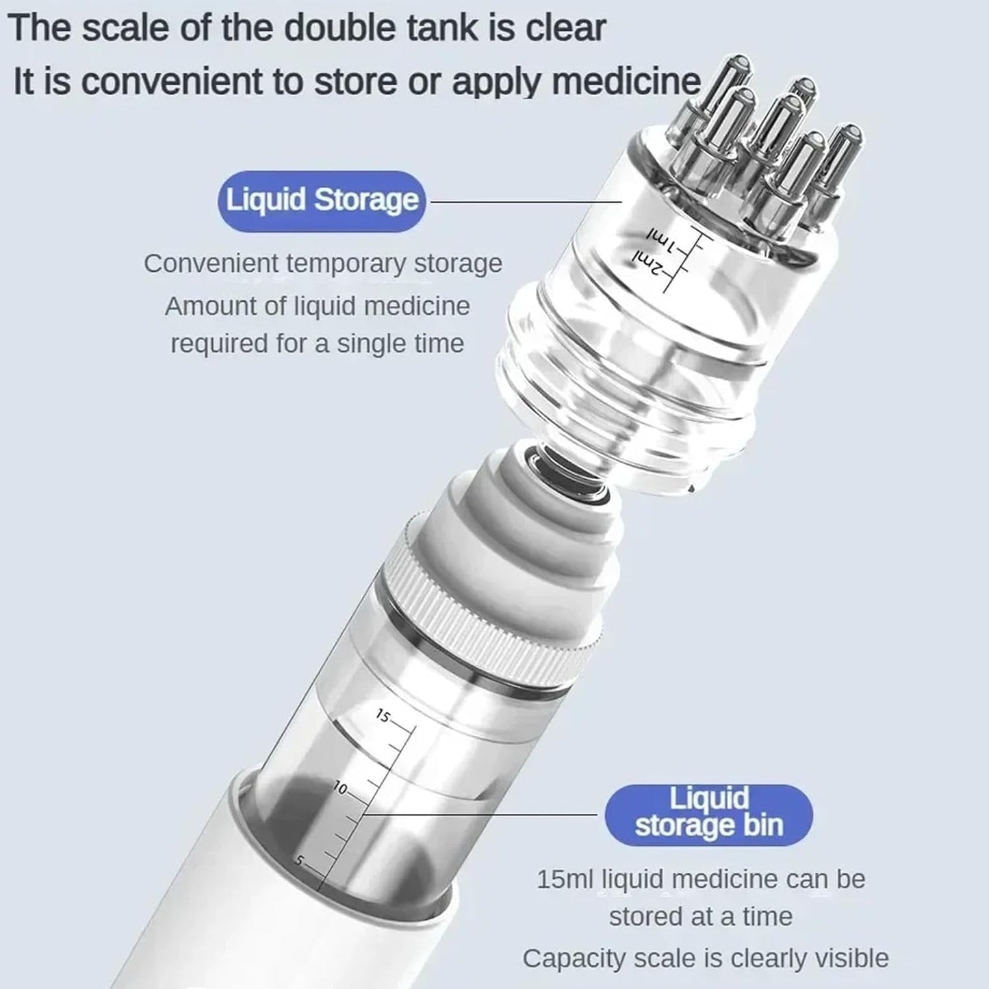 Generic Scalp Applicator Liquid Comb, Scalp Applicator Comb, For use with Minoxidil Essential Oil Liquid Guided Massage, Anti-Hair Loss Scalp Care Tool, White