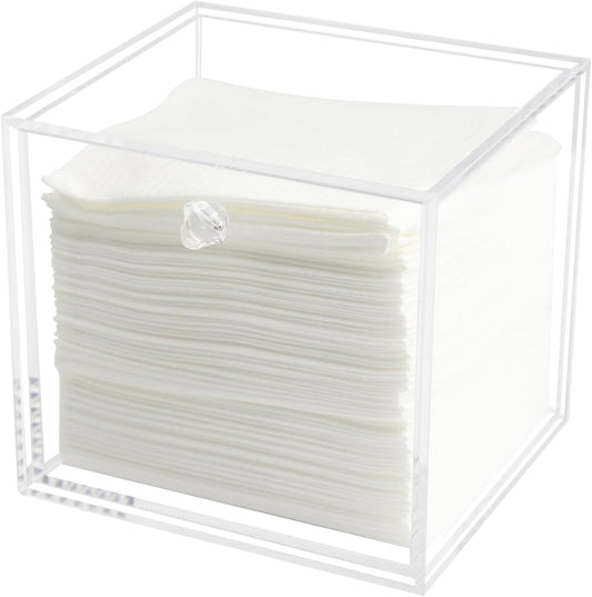 Face Towel Holder Compatible with XL, Disposable Face Towel Container Box, Clear