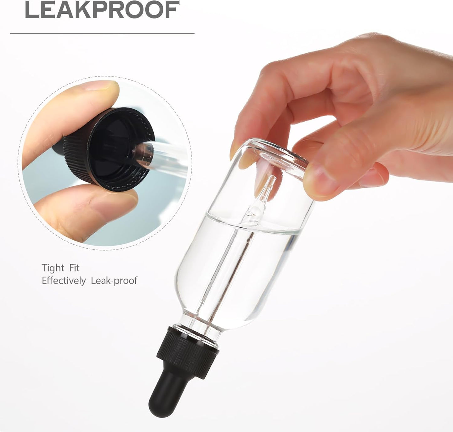 2 oz Glass Dropper Bottles,4 Pack 60ml Empty Reusable Leak Proof Thick Tincture Bottles for Essential Oils,Hair Oil,Liquids,Laboratory,Pharmacist Bottle,Massage,Perfumery Aromatherapy