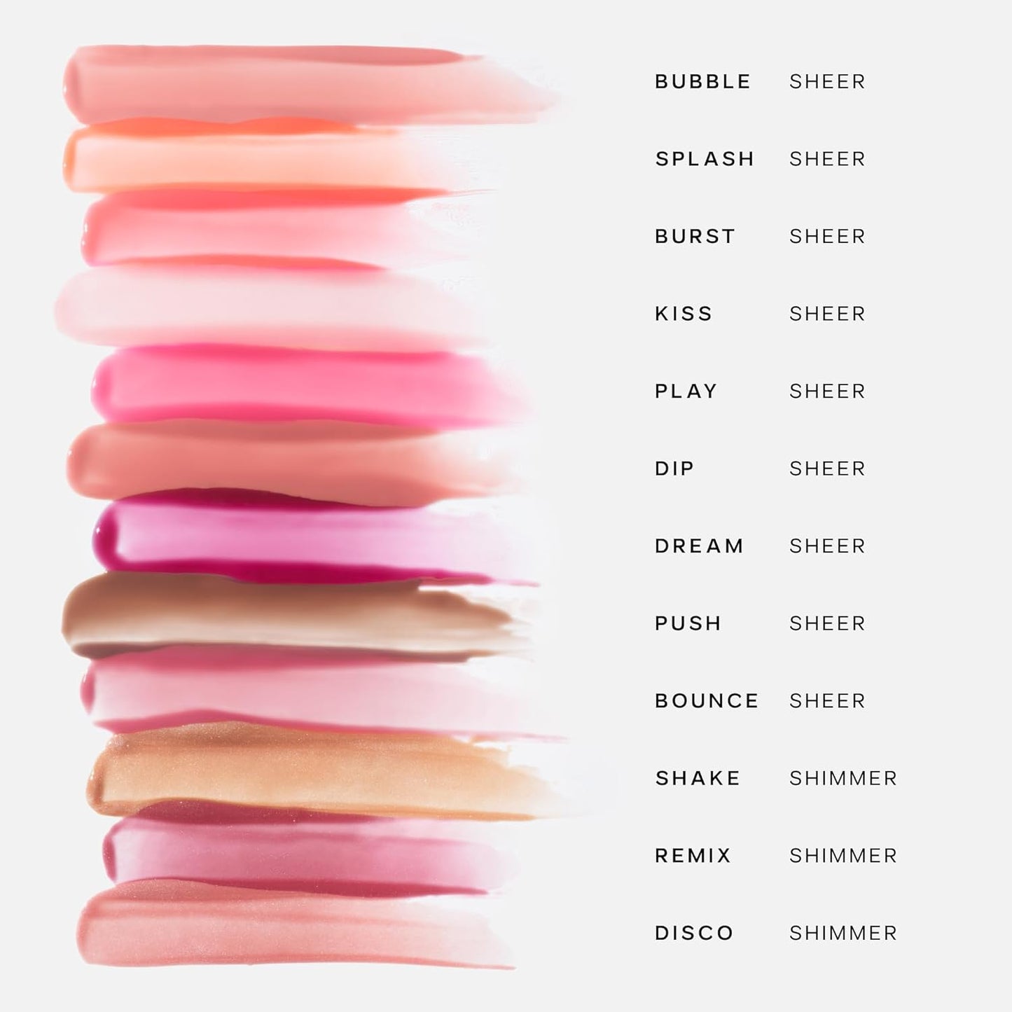 Saie Glossybounce - Hydrating Lip Gloss and Tinted Lip Oil Hybrid with Hyaluronic Acid & Jojoba Oil for Non-Sticky, Ultra-Shiny, Plump & Soft Lips - Everyday Makeup Essential - Bubble (.17 oz)