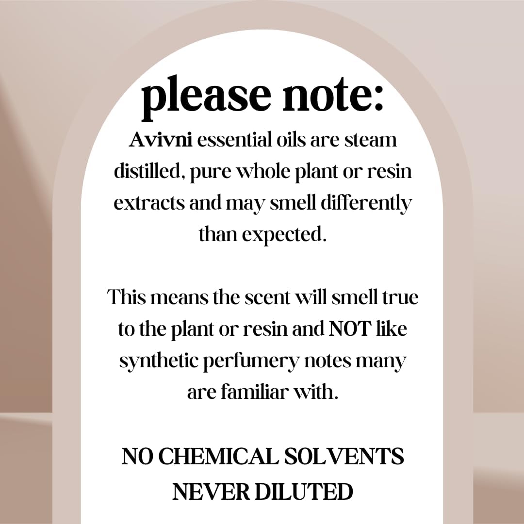 Avivni Myrrh Essential Oil - 100% Pure & Natural, Organic, Undiluted for Aromatherapy, Skin, Hair, Diffuser (0.33oz - 10ml)