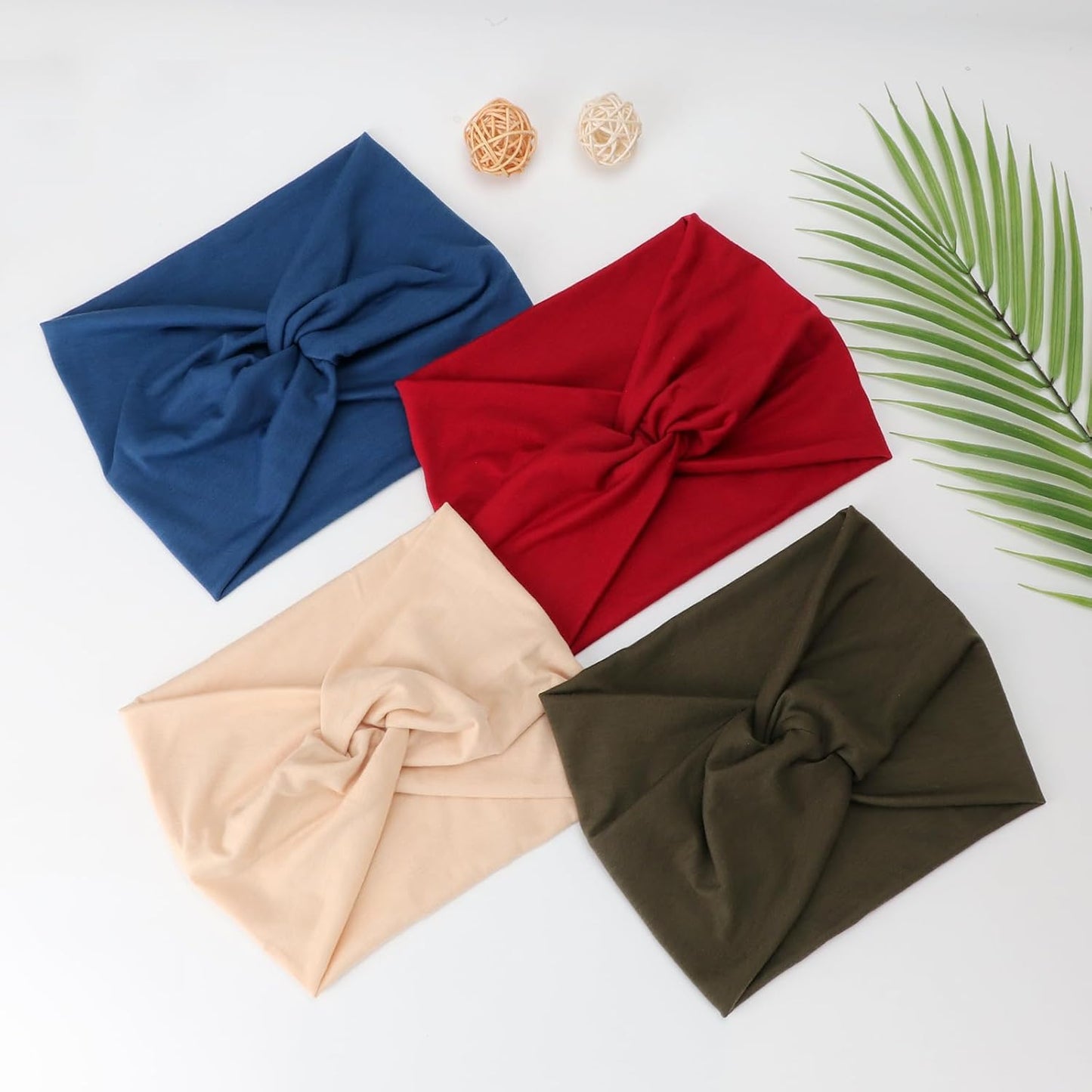 Extra Wide Headbands for Women Large Turban Headband Non Slip Boho Elastic Hairband Hair Twisted Knot Head Bands Accessories