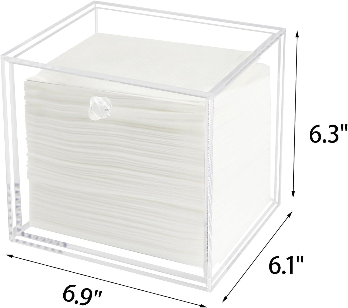 Face Towel Holder Compatible with XL, Disposable Face Towel Container Box, Clear