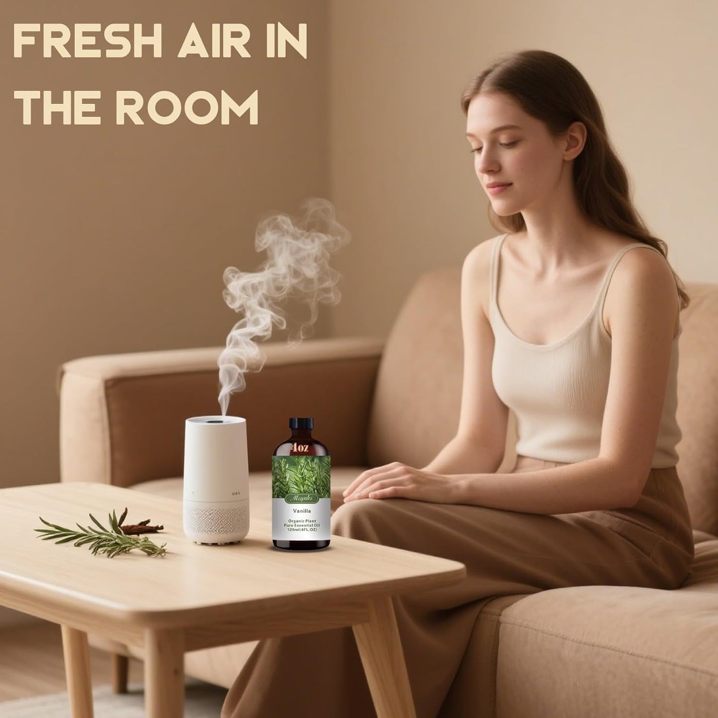 Vanilla Fragrance Oil-Vanilla Essential Oil 4.33oz (130ml)-100% Pure Natural Scent for Diffusers, Candles, Soap Making & Aromatherapy-Relaxing Home & Gift Essential Oil for Bath, Massage