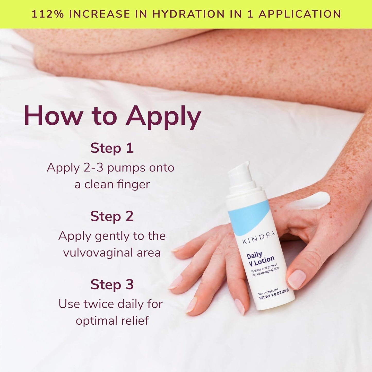 Kindra Daily V Moisturizer Lotion XL - Vaginal Cream For Vaginal Dryness And Discomfort - Hormone Free, Gyn Tested, pH-balanced, Doctor Recommended - Up to 160 Applications