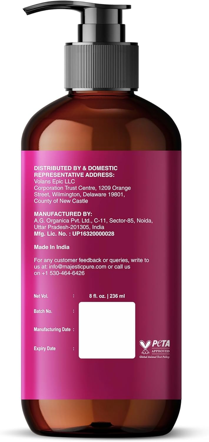 MAJESTIC PURE Cocoa Massage Oil for Massage Therapy - Refreshing, and Relaxing - Natural Oils with Cocoa Butter, Vitamin E & Lavender Oil - for All Skin Types - Men and Women - 8 fl oz