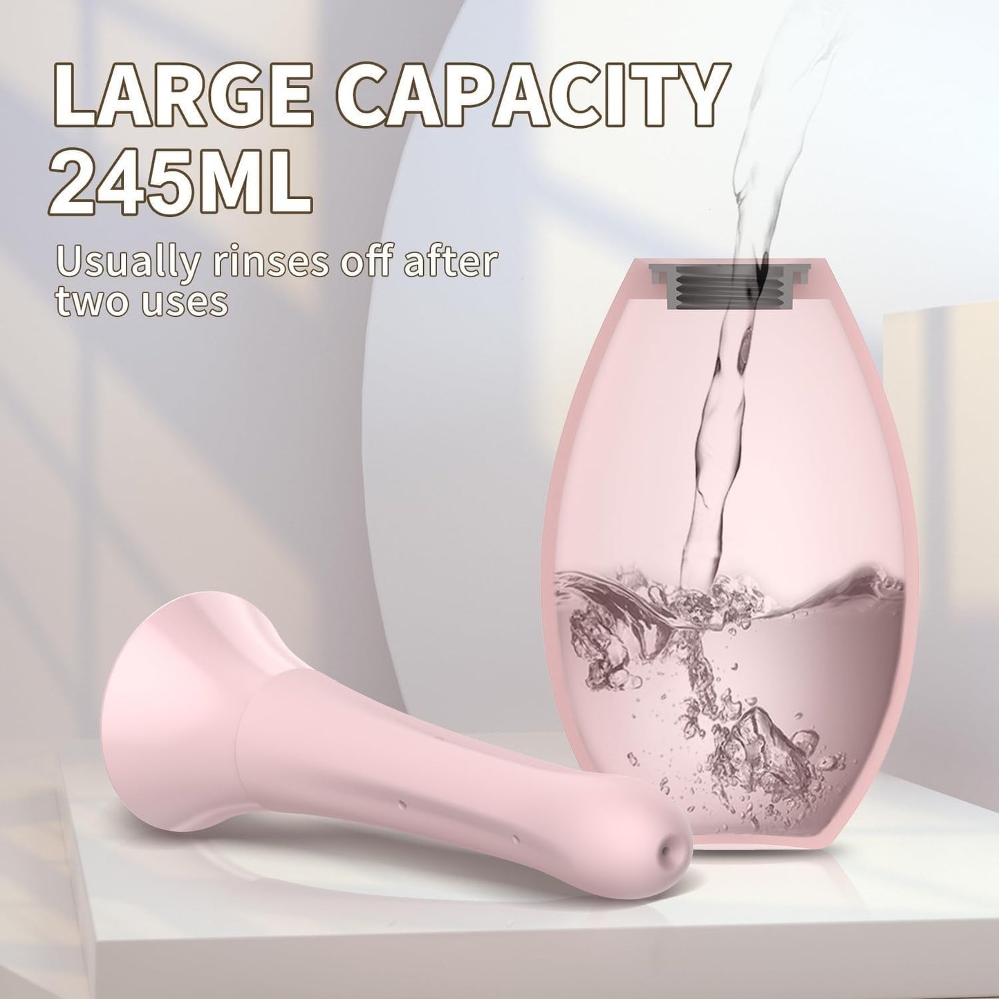 Enemas Anal Douches Anti Backflow-Enema Bulb and Anal Cleaner for Men & Women, Reusable Douche Bottle for Women – Shower-Compatible Butthole Cleaner for Men, Easy to Use & Travel Friendly,Pink