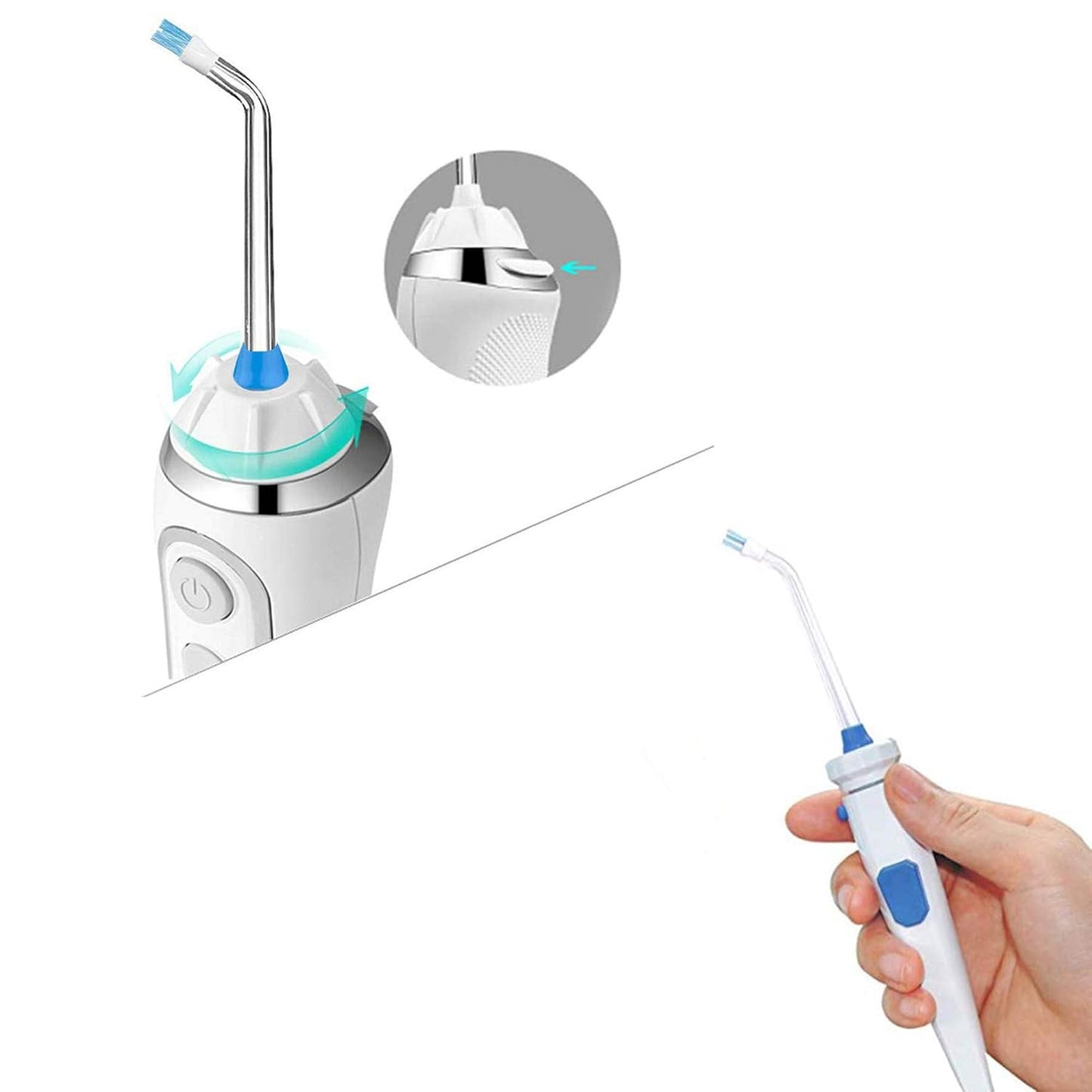 Flosser Replacement Tips Compatible with Waterpik Water Flosser, Reach Flosser Refill Heads Replacement Heads, Compatible with Waterpik Oral Irrigator & Dental Flosser (Plaque Tips)