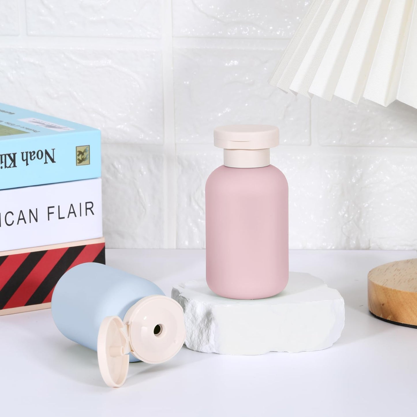 Travel Shampoo Bottle, Empty Plastic Squeeze Bottles 3.4oz with Flip Cap, Lotion Container for Toiletries