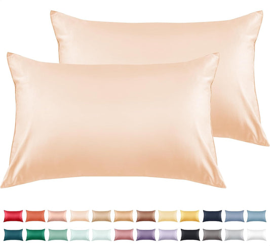 Warmstar Cotton Pillow Cases Queen Size Set of 2, 600 Thread Count Pillowcases 20x30 Inches, Soft Long Staple Cotton Pillowcases Breathable with Envelope Closure,Champagne