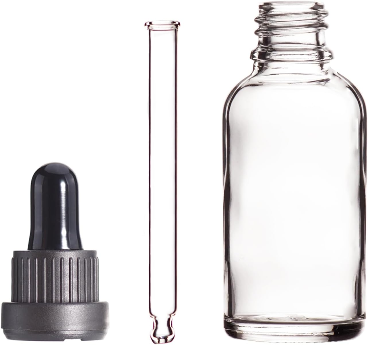 YIZHAO Clear Glass Dropper Bottle 1oz, Tincture Bottles with Glass Dropper, for Essential Oils, Aromatherapy, Cosmetic, Laboratory, Pharmacy, Liquids, Travel –12 Pcs