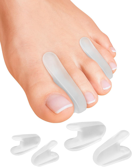 18Pcs Gel Toe Separators for Bunions, Silicone Toe Spacers Bunion Corrector for Feet Women Men Pain Relief, Soft Flared Toe Spreader Straightener for Overlapping Toes(12L+6S)