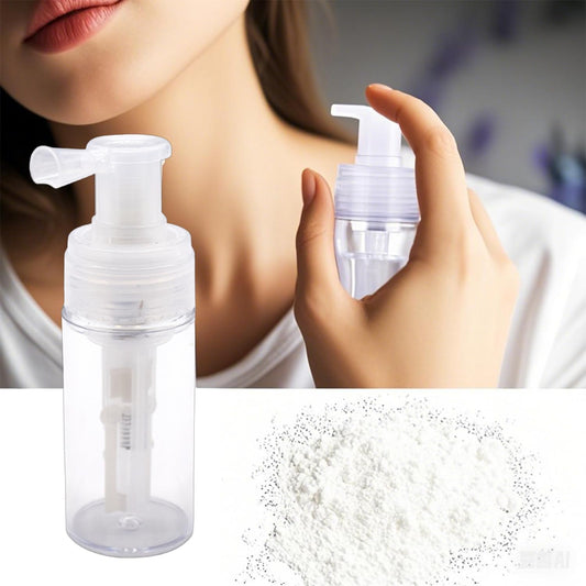 Portable Detachable Travel Spray Bottle Container Barber Powder Bottle Spray - for Applying Talc and Powder -, Refillable Hair Fiber Applicator for Hair Salon, Home, Beauty, 3.7oz/110ml
